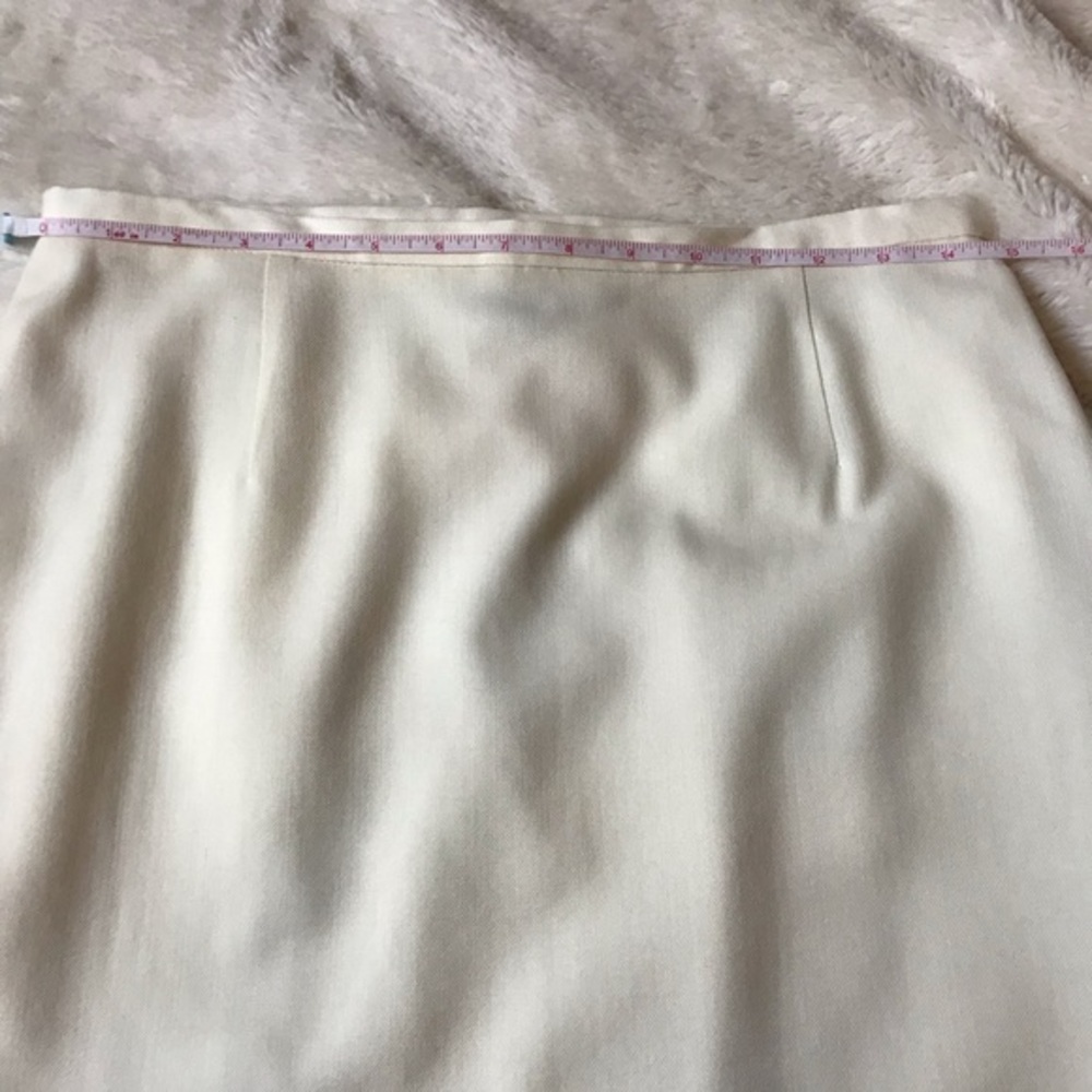 Pendleton Lined Wool Skirt Winter White Size 6p - image 6